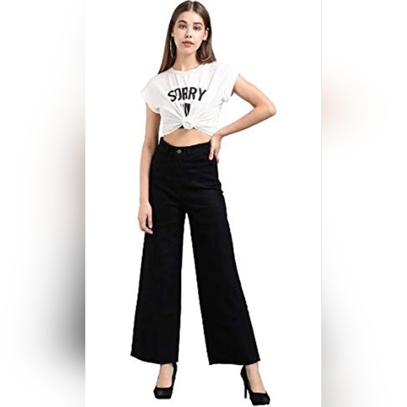 Women's High rise Wide-leg Jeans - Picture 6 of 6